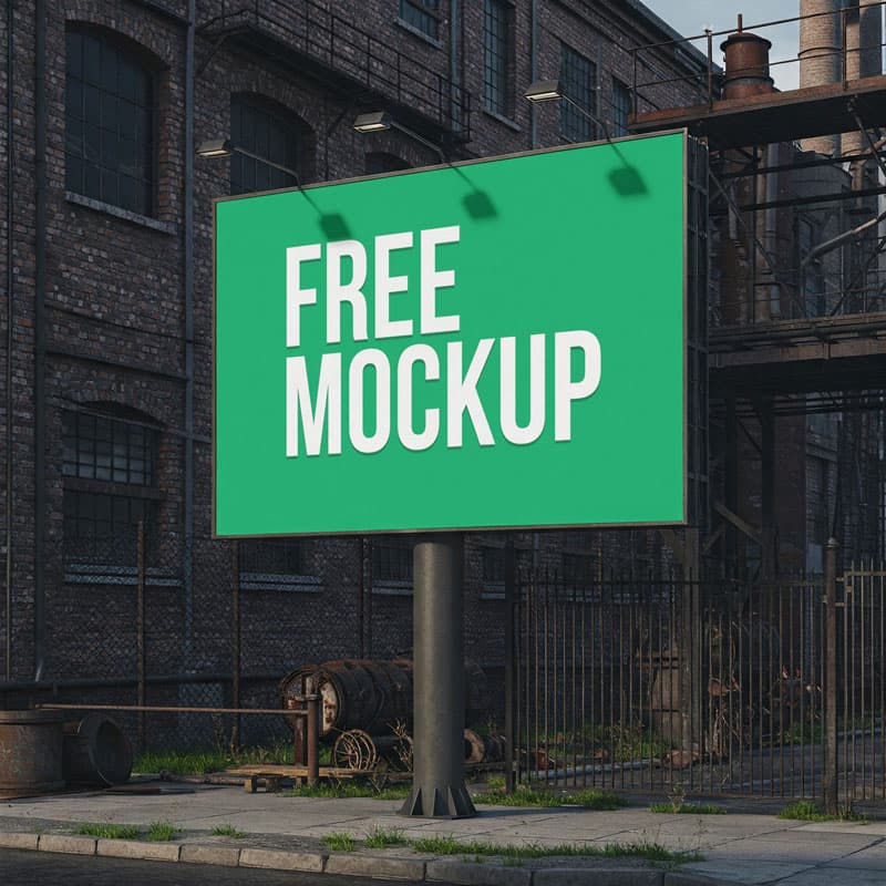 Custom Billboard Mockup PSD