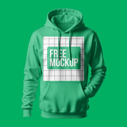 Free Isolated Front Hoodie Mockup PSD — Clean Apparel Focus