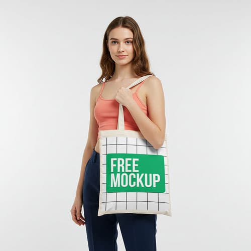 Canvas Tote Bag Mockup PSD