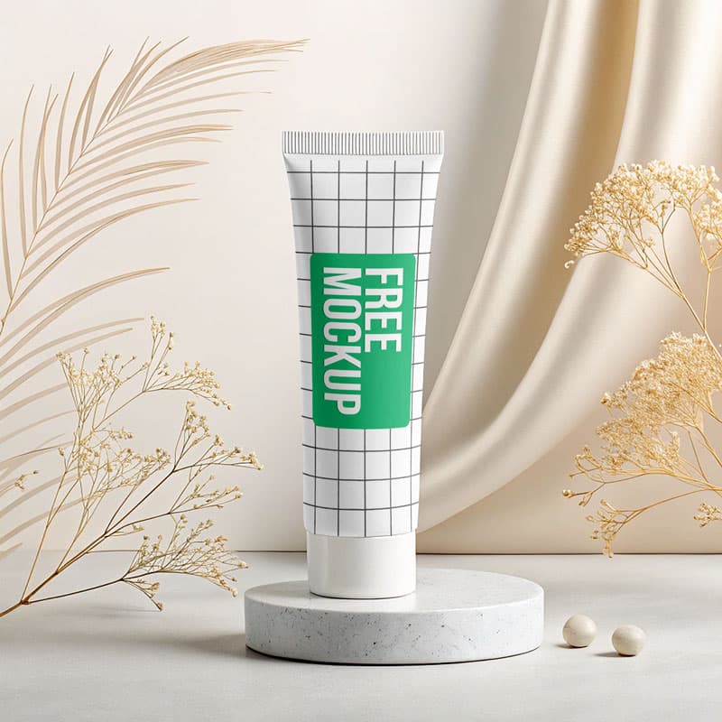 Custom Cosmetic Tube PSD Mockup