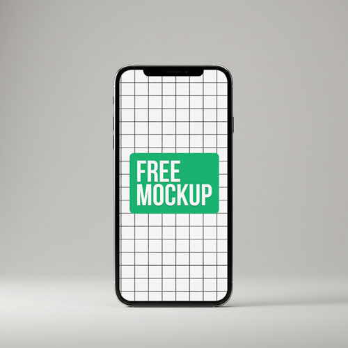 Smartphone Mockup PSD — Clean Minimalist Front View Display