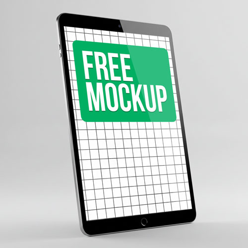 Tablet Mockup PSD — Minimalist Portrait View Device Display