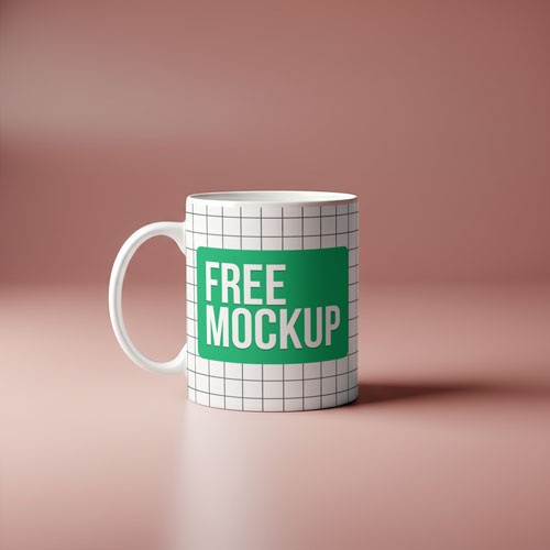Free Minimalist Mug Mockup PSD With Shadow — Clean Aesthetic
