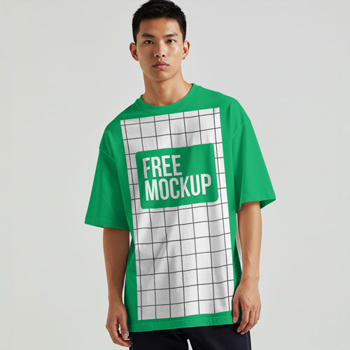 Free Oversized T-Shirt Mockup PSD — Streetwear Essential
