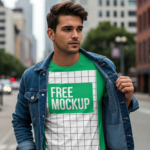 Free Urban Vibe Street Style T-Shirt Mockup PSD — Edgy Apparel